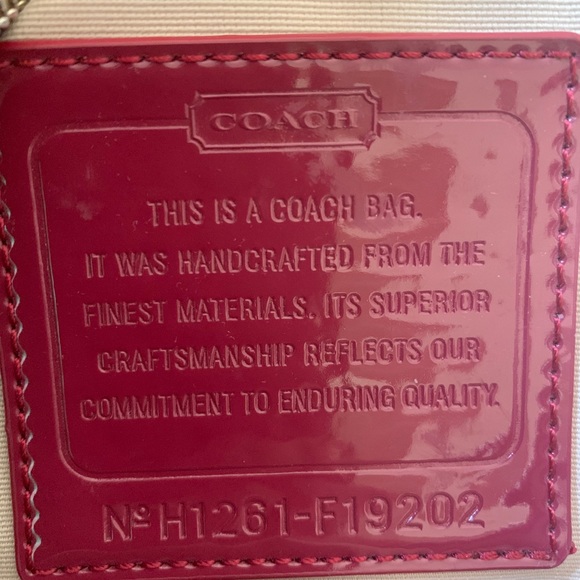 Coach Red & Brown diaper bag